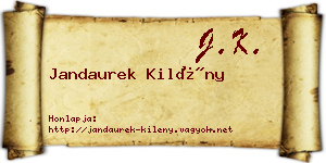 Jandaurek Kilény névjegykártya